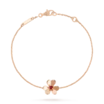 FRIVOLE GOLD FLOWER PINK MALACHITE BRACELET