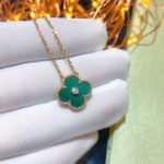 CLOVER 15MM DIAMOND TURQUOISE NECKLACE - Image 4