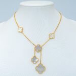 CLOVER MOTHER OF PEARL NECKLACE 6 MOTIF