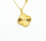 CLOVER 25MM PEDANT NECKLACE GOLD - Image 3