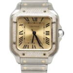 Santos de Car.tier Two-Tone Yellow Dial