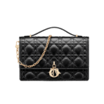 Di.or | My Dior Mini Bag In Black Cannage Lambskin