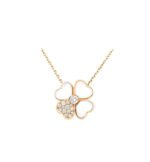 CLOVER MOP DIAMOND ROSE GOLD NECKLACE