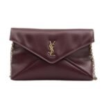 Sa.int Lau.rent | Cassandre Flap Chain Shoulder Bag In Dark Ruby Calfskin Leather