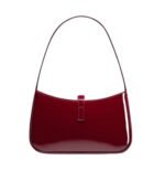 Saint Laurent | Le 5 À 7 Mini Patent-leather Shoulder Bag In A Dark Red Or Burgundy Color - Image 2