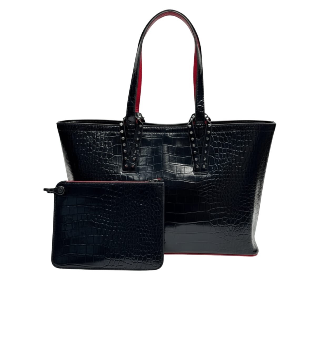 WhatsApp_Image_2025-11-25_at_8.16.10_PM Chri.stian Loub.outin | Cabata Tote Bag In Black Crocodile-embossed Calfskin Leather - Image 1