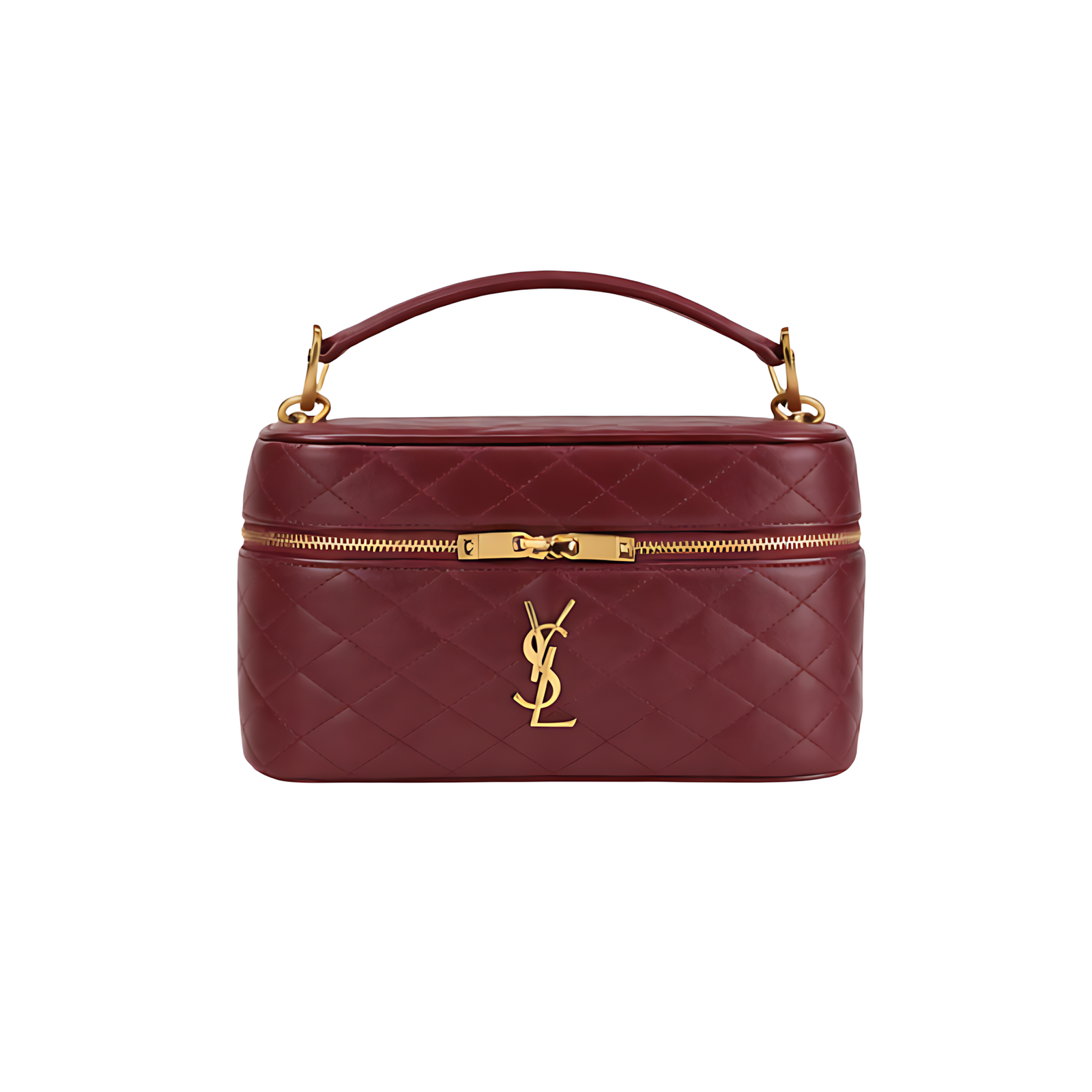 YSL-LoulouMiniChainBag-Red-1 S.aint L.aurent | Loulou Mini Chain Lambskin Leather - Image 1