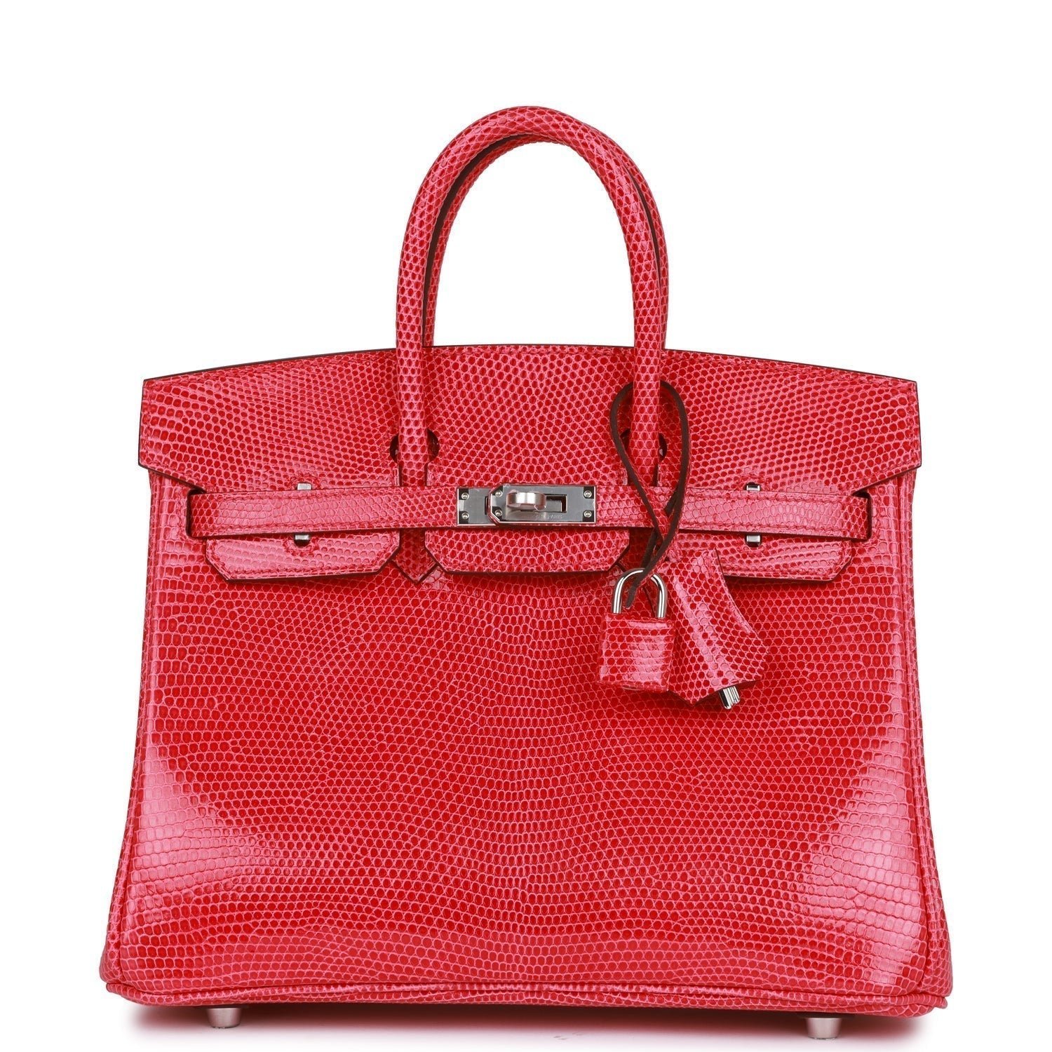 b7fc4f36f30a4112a267f7ab9a387954 Her.mès Bag | Birkin 25 Rose Extreme Lizard - Image 1