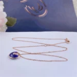 AMULETTE ROSE GOLD AGATE NECKLACE - Image 2