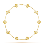 CLOVER 10 MOTIFS DIAMOND NECKLACE - Image 2