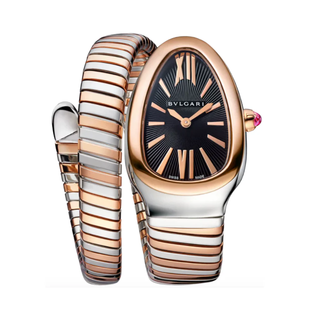 httpswww.canva.comdesign Bvl.gari Watch | Serpenti Tubogas Two-Tone Black Dial - Image 1