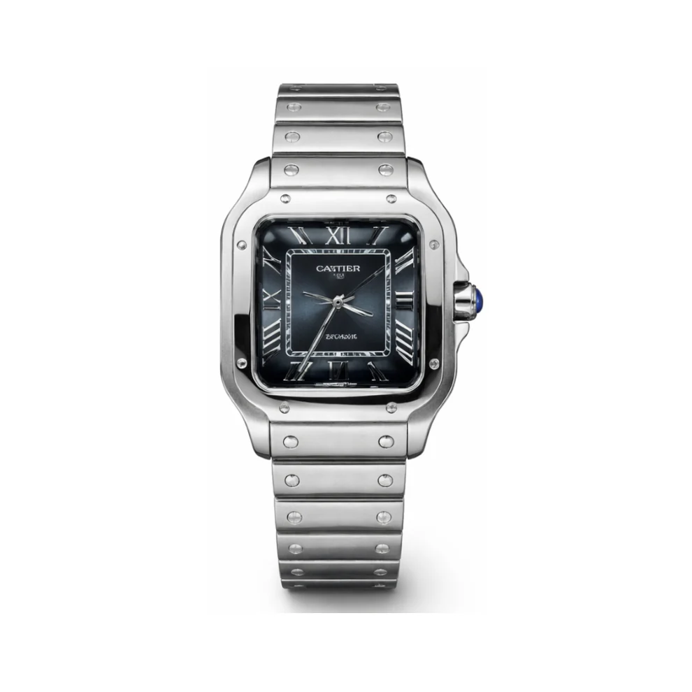 httpswww.canva.comdesign_2 Car.tier Watch | Santos de Car.tier Steel Blue Dial - Image 1