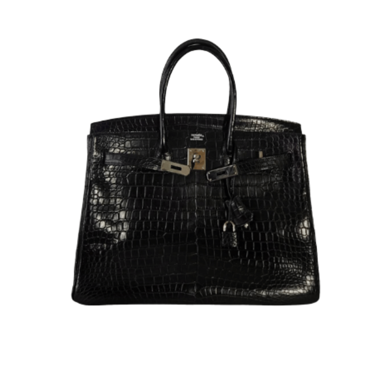 rn-image_picker_lib_temp_65a140a8-27bc-4b9e-8eba-b467f3929112 Her.mes | Birkin Handbag Made From Shiny Black Crocodile Skin. - Image 1