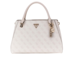 Gu.cci | Noelle Luxury Satchel Bag In A White Logo Print Pattern