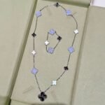 ETACHABLE CLOVER 15(11+4) FLOWER SILVER NECKLACE SET - Image 4