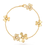 FRIVOLE GOLD 5 FLOWERS BRACELET