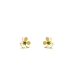 FRIVOLE FLOWER MALACHITE EARRINGS