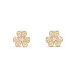 FRIVOLE GOLD FLOWER DIAMOND EARRINGS