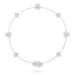 FRIVOLE SILVER 9 FLOWERS NECKLACE - Image 2