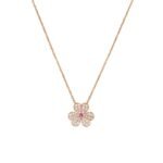 FRIVOLE ROSE GOLD FLOWER DIAMOND NECKLACE