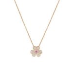FRIVOLE ROSE GOLD FLOWER DIAMOND NECKLACE - Image 8