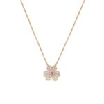 FRIVOLE ROSE GOLD FLOWER DIAMOND NECKLACE - Image 2