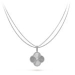 CLOVER 25MM SILVER BIG CLOVER NECKLACE