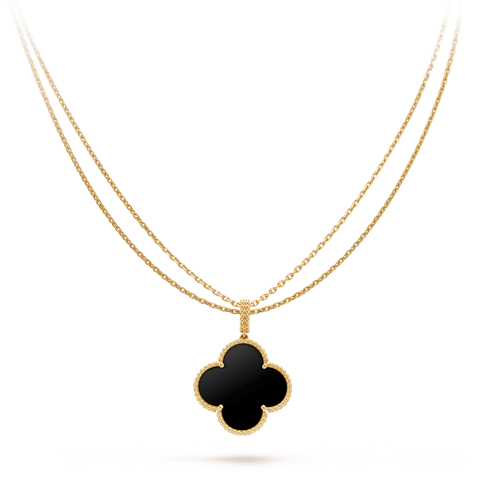 van-cleef-arpels-magic-alhambra-long-necklace-1-motif-yellow-gold-onyx-vcaro49m00-coral-2 CLOVER 25MM GOLD ONYX BIG CLOVER NECKLACE - Image 1