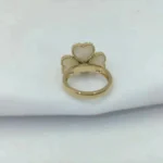 SWEET CLOVER WHITE MOP RING - Image 2