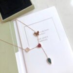 LUCKY SPRING 4 MOTIFS ROSE GOLD NECKLACE - Image 4
